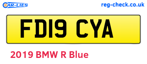FD19CYA are the vehicle registration plates.