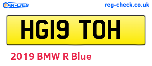 HG19TOH are the vehicle registration plates.
