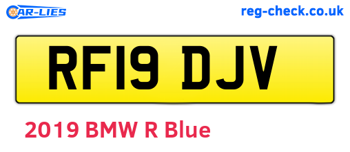 RF19DJV are the vehicle registration plates.
