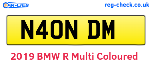 N40NDM are the vehicle registration plates.