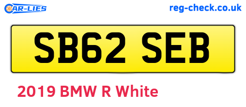 SB62SEB are the vehicle registration plates.