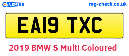 EA19TXC are the vehicle registration plates.