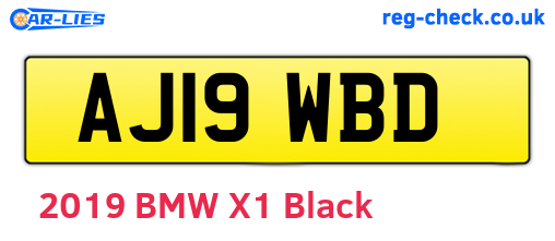 AJ19WBD are the vehicle registration plates.