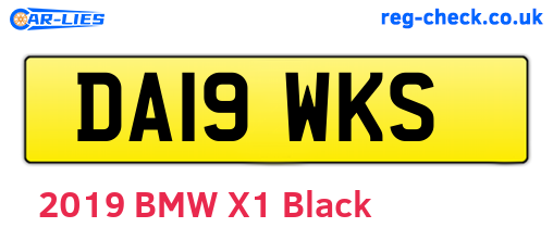 DA19WKS are the vehicle registration plates.