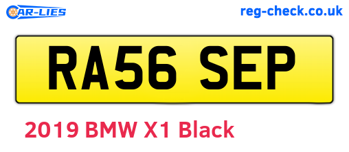 RA56SEP are the vehicle registration plates.