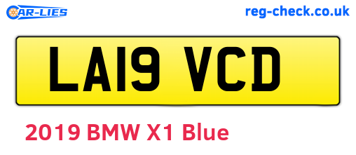 LA19VCD are the vehicle registration plates.