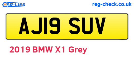 AJ19SUV are the vehicle registration plates.