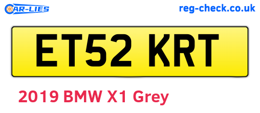 ET52KRT are the vehicle registration plates.