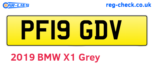 PF19GDV are the vehicle registration plates.