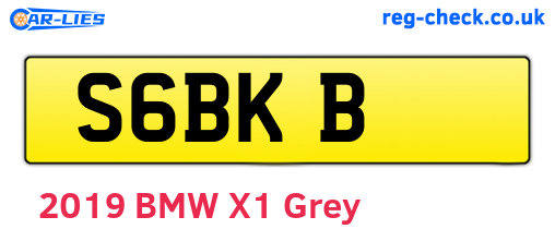 S6BKB are the vehicle registration plates.