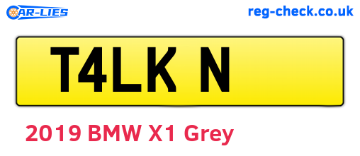 T4LKN are the vehicle registration plates.