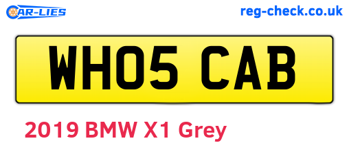 WH05CAB are the vehicle registration plates.