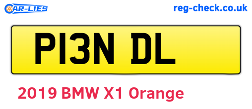 P13NDL are the vehicle registration plates.