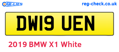 DW19UEN are the vehicle registration plates.