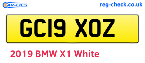 GC19XOZ are the vehicle registration plates.