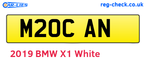 M20CAN are the vehicle registration plates.