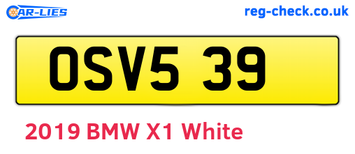 OSV539 are the vehicle registration plates.