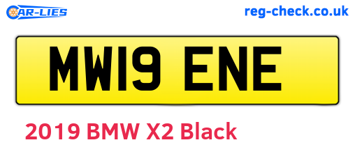 MW19ENE are the vehicle registration plates.
