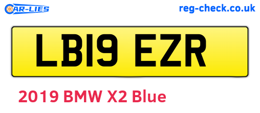 LB19EZR are the vehicle registration plates.