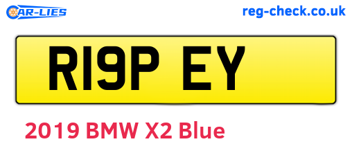 R19PEY are the vehicle registration plates.