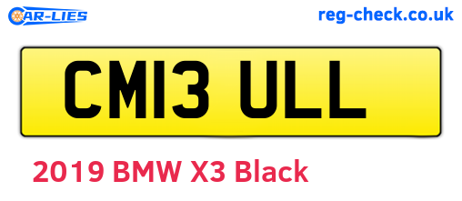 CM13ULL are the vehicle registration plates.