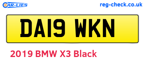 DA19WKN are the vehicle registration plates.