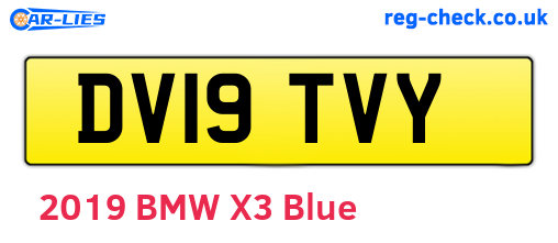 DV19TVY are the vehicle registration plates.