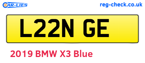 L22NGE are the vehicle registration plates.