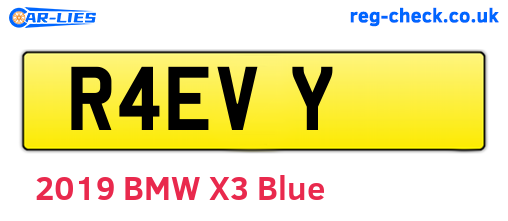 R4EVY are the vehicle registration plates.