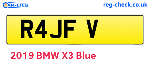 R4JFV are the vehicle registration plates.