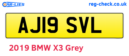 AJ19SVL are the vehicle registration plates.