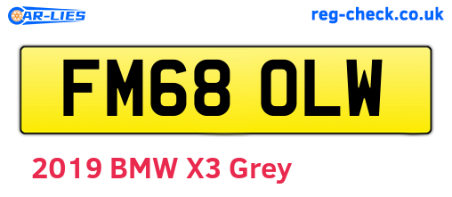 FM68OLW are the vehicle registration plates.