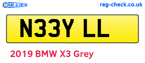 N33YLL are the vehicle registration plates.