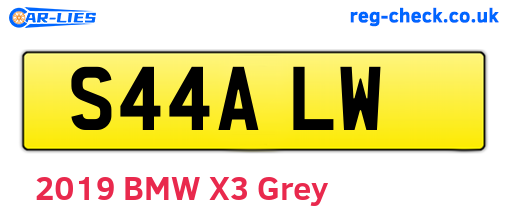 S44ALW are the vehicle registration plates.