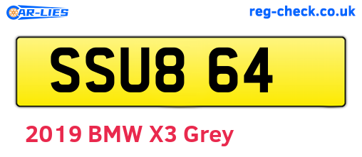 SSU864 are the vehicle registration plates.
