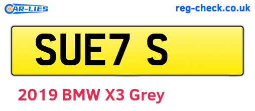 SUE7S are the vehicle registration plates.