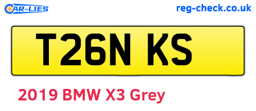 T26NKS are the vehicle registration plates.
