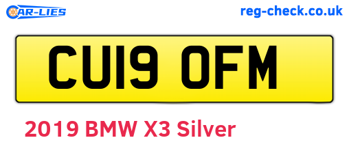 CU19OFM are the vehicle registration plates.