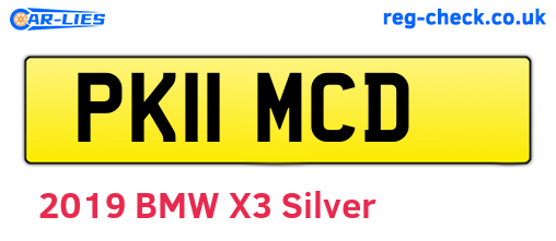 PK11MCD are the vehicle registration plates.