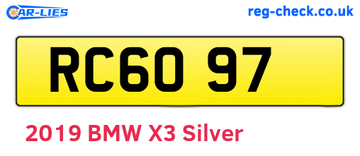 RC6097 are the vehicle registration plates.