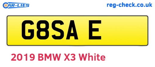 G8SAE are the vehicle registration plates.