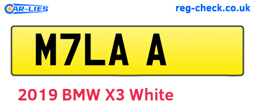 M7LAA are the vehicle registration plates.