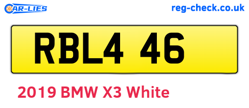 RBL446 are the vehicle registration plates.