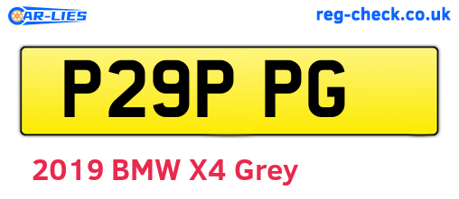 P29PPG are the vehicle registration plates.