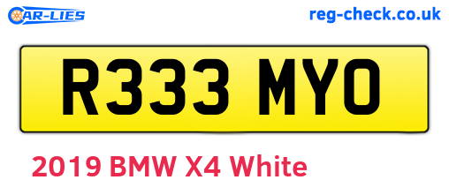 R333MYO are the vehicle registration plates.