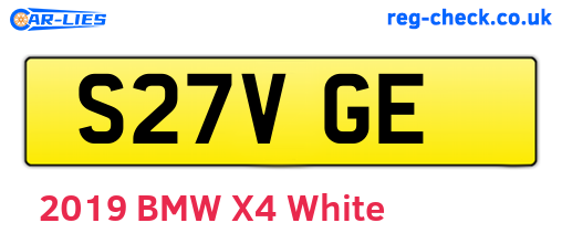 S27VGE are the vehicle registration plates.