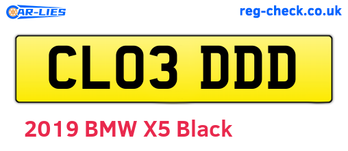 CL03DDD are the vehicle registration plates.