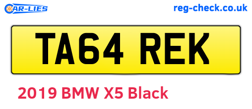 TA64REK are the vehicle registration plates.