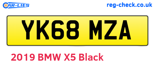 YK68MZA are the vehicle registration plates.