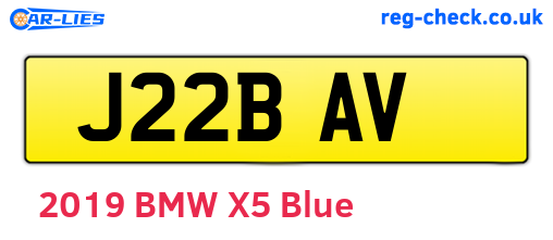 J22BAV are the vehicle registration plates.